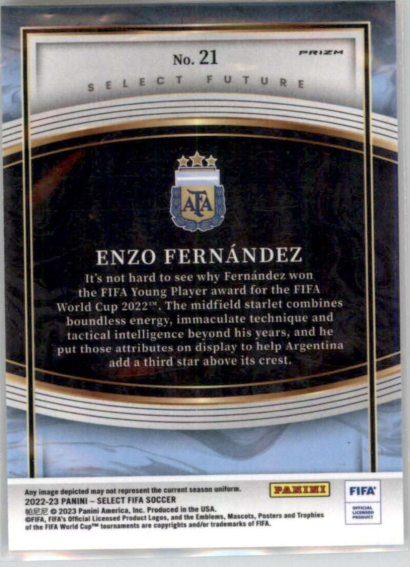 Amazon.com: 2022-23 Panini Select FIFA Select Future #21 Enzo