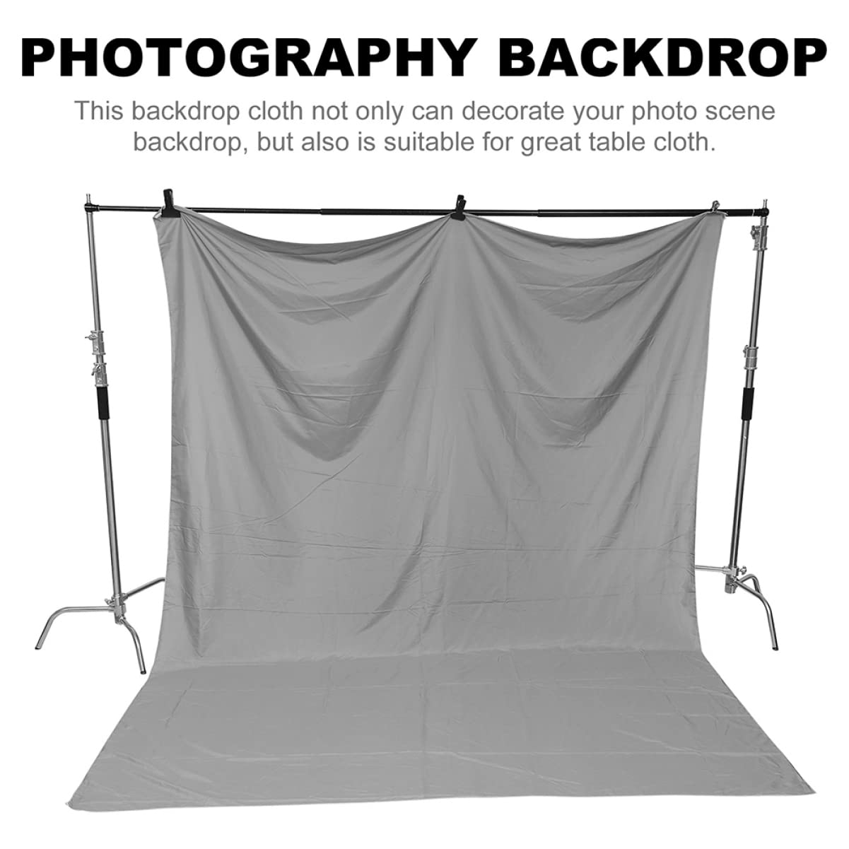 SHINEOFI 1pezzi Sfondo Fotografico Grigio per Sfondo Decorativo Accessorio per Scena Background Moderno Lavabile e Riutilizzabile per Studi Fotografici Feste e Produzione Video