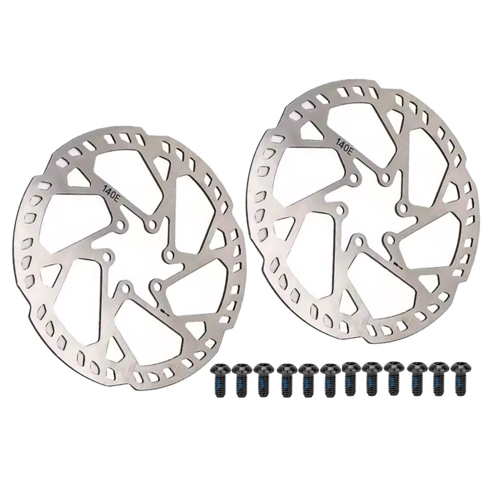 Disque de frein à disque de 2,3 mm d'épaisseur pour VTT, vélo électrique, moto, 140/160/180 mm, 203 mm, 220 mm, 6 boulons Disques de Frein Avant Rotor de Frein(2pcs 180mm)