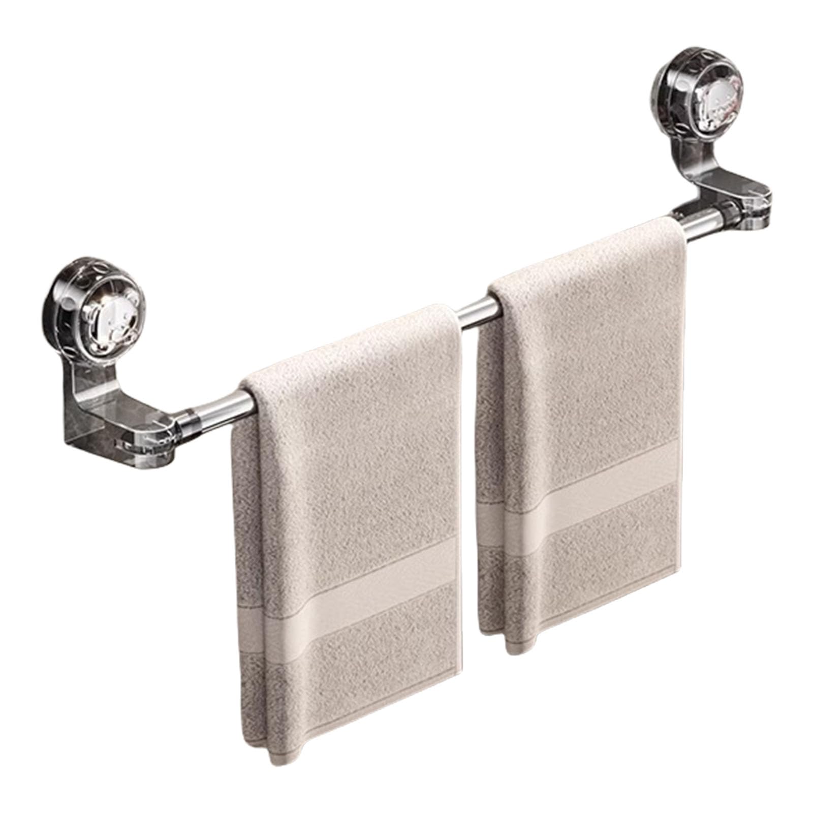 Expandable Suction Cup Towel Rack Adjustable Holder Holds 4-6 Towels Securely on Bathroom Tile. Expandable Bathroom Towel Holder
