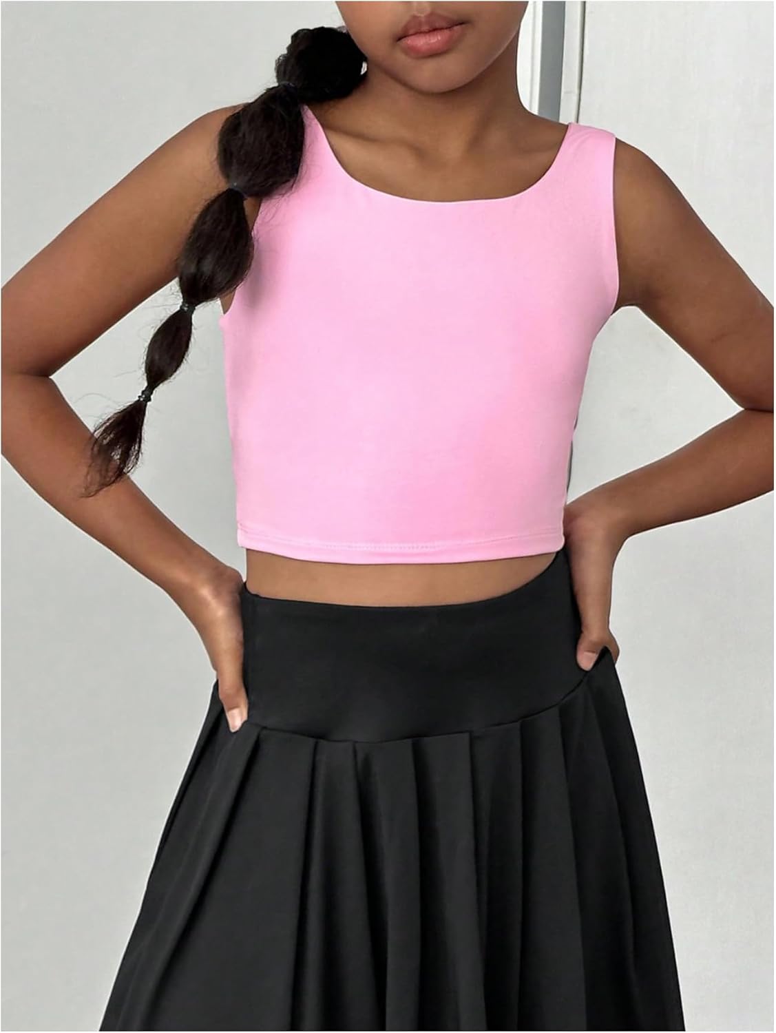 WDIRARA Girl's Twist Back Sports Bras Backless Tank Top Workout Sports Shirts for Gym - Image 4