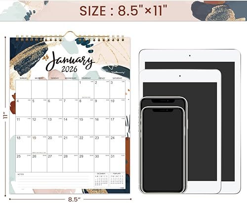 Miniatura 2 de Calendario de pared 2025, calendario de pared 2025 de enero de 2025 a diciembre de 2025, 8.5 x 11 pulgadas, calendario de 12 meses 2025,