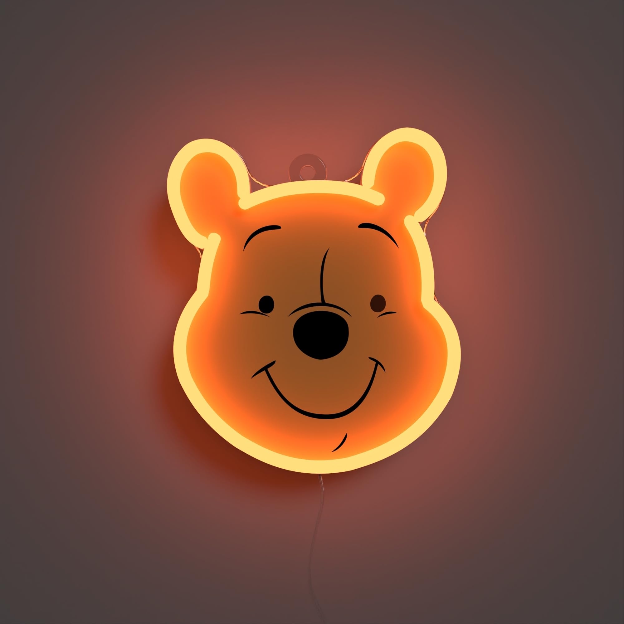 Yellowpop Letreros de neón, Disney Winnie The Pooh (cara), letreros de neón para decoración de pared, luces LED de neón de bajo consumo para todas las paredes, fácil de instalar, letrero de neón