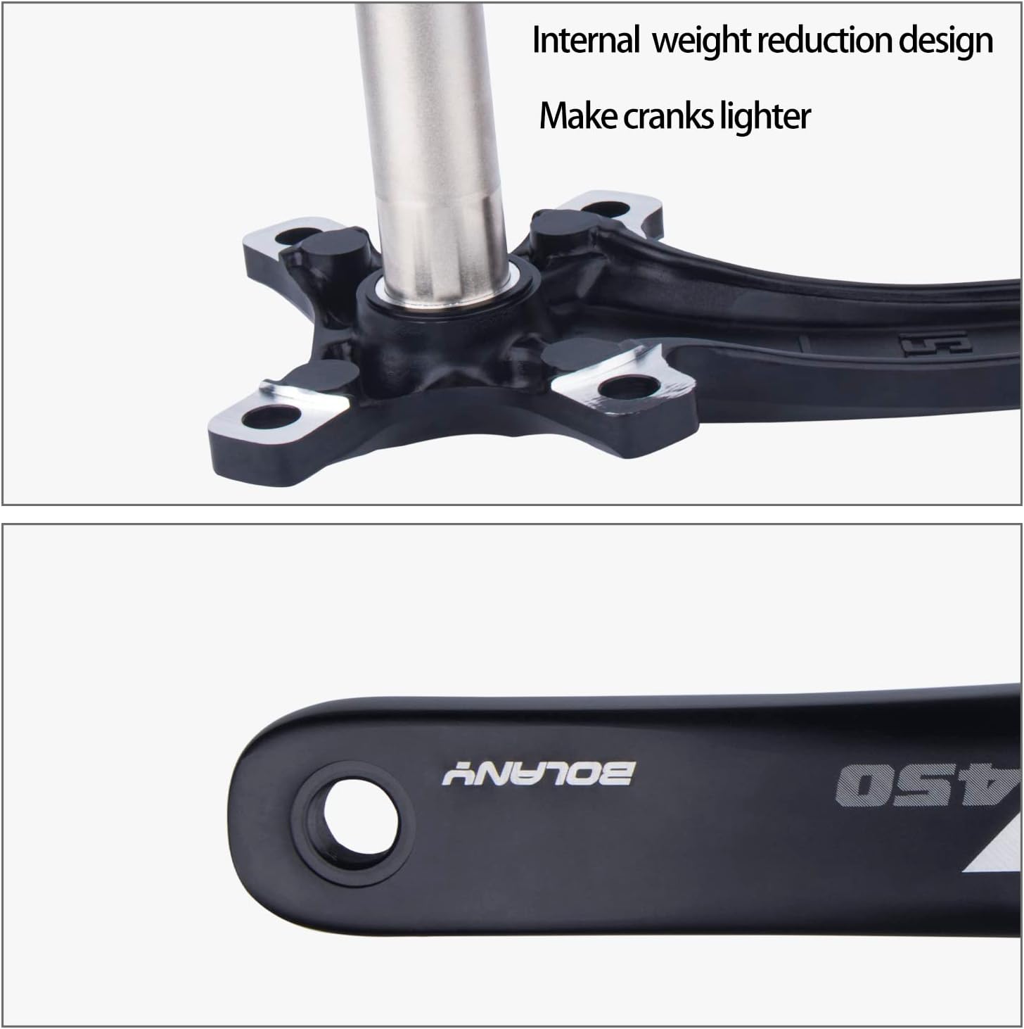 BOLANY 170mm Bike Cranksets Gravel 96BCD Hollow Integrated 42T Single Speed Chainring Crankset with Bottom Bracket Fit for Off Road Gravel Bike Compatible with 10/11Speed
