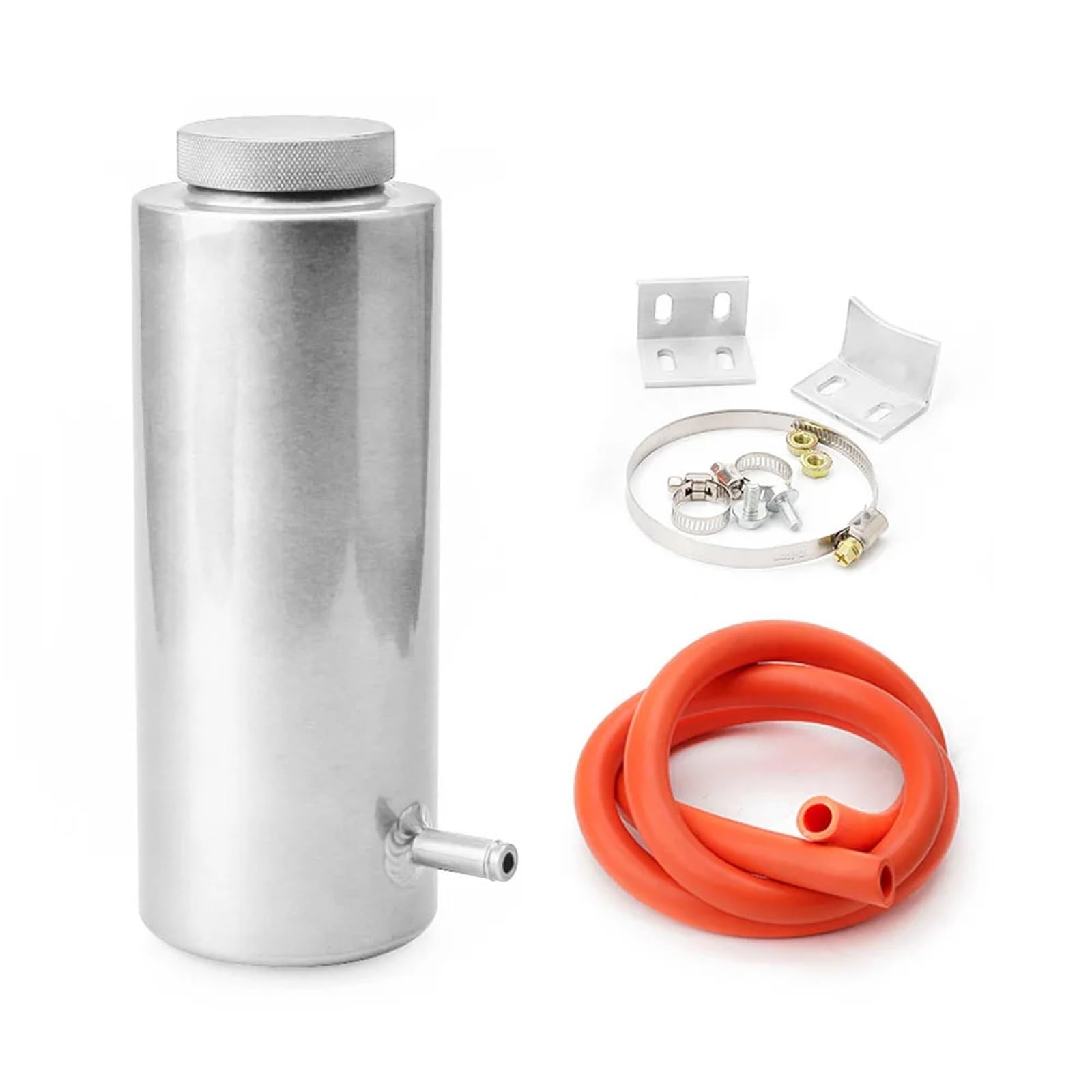 Zbiornik wyrównawczy 800ML Uniwersalny zbiornik na płyn chłodniczy, aluminiowy przelewowy, TT101142(Silver)