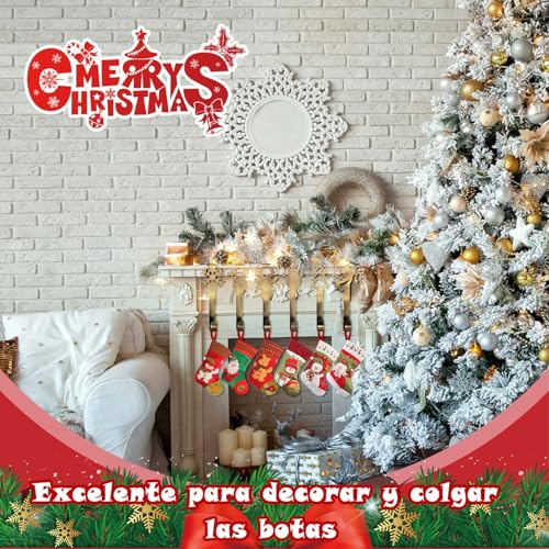 Décorations de Noël : 6 supports de cheminée pour chaussettes bronze - 7