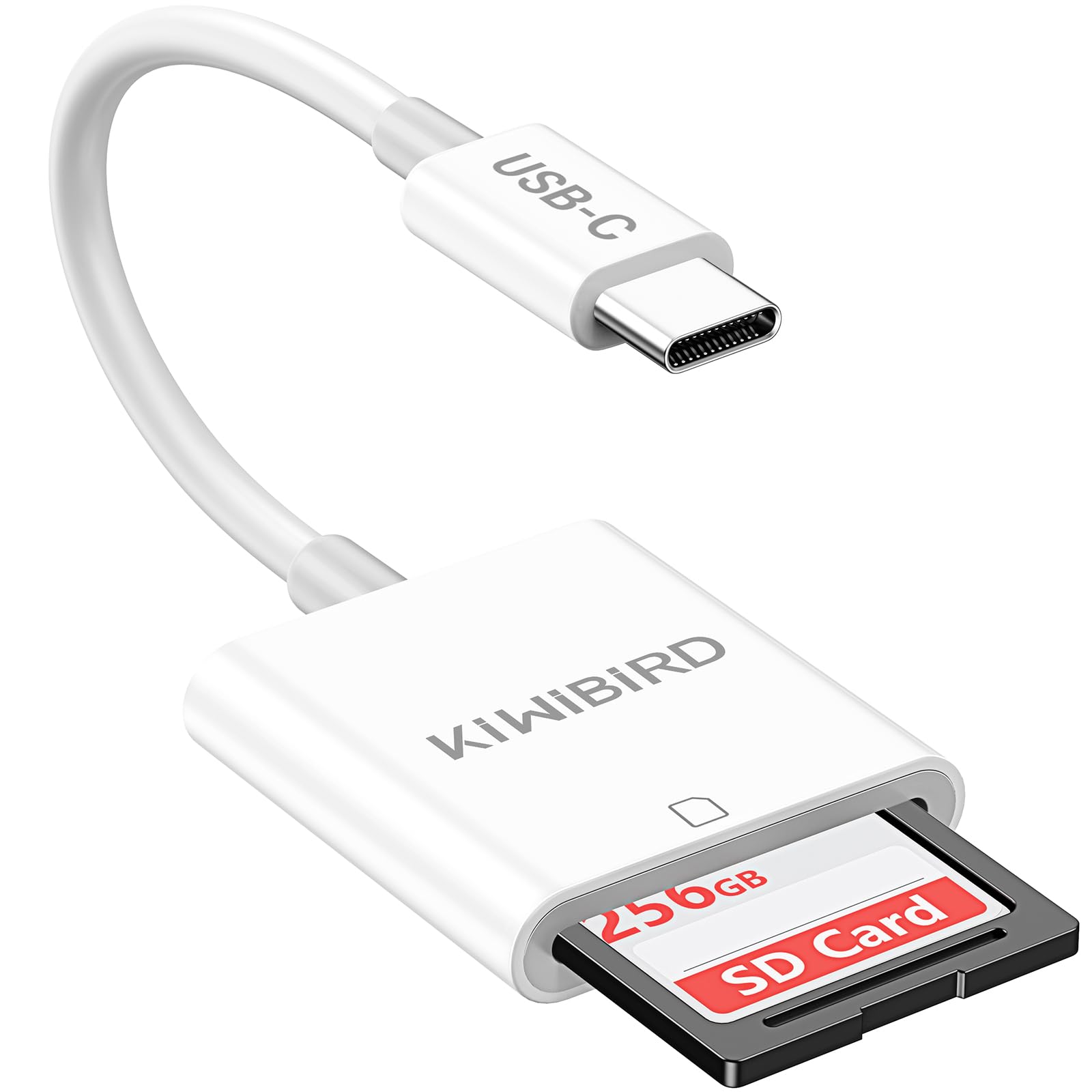 KiWiBiRD Lettore schede SD USB C, adattatore SD a tipo C per SDHC SDXC di scheda memory fotocamera card compatibile con iPhone 17 16 Plus Pro Max MacBook Air Mac iPad iMac Galaxy S25 S24 Android