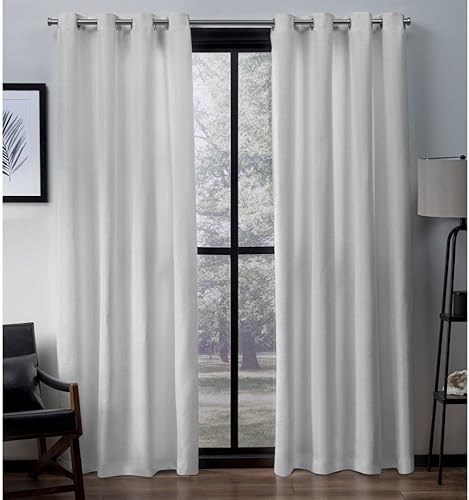 Exclusive Home Curtains Virenze par de paneles de cortinas para ventanas de seda de imitación