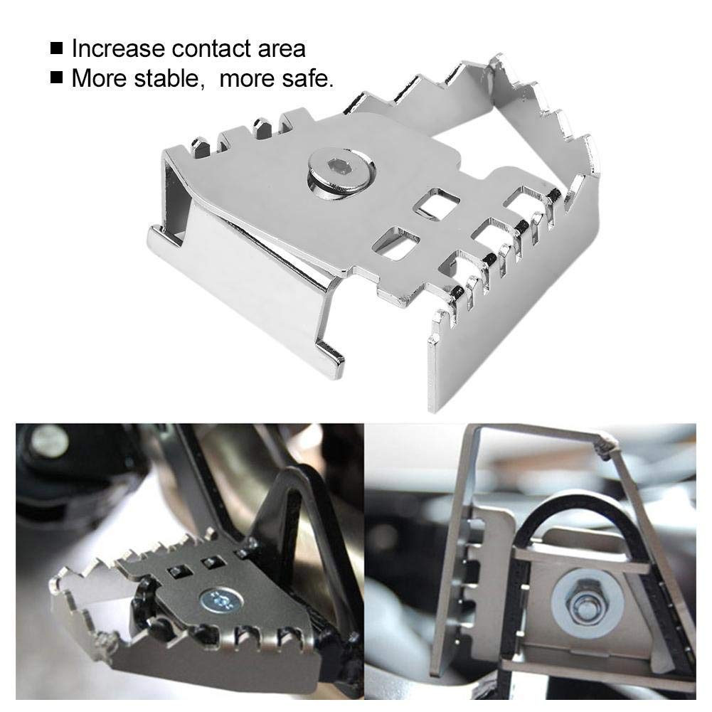 Pedale Leva Freno Posteriore per Moto Aramox Enlarge Estensione pad Estensione per F800GS F700GS F650GS R1150GS R1200GS(Silver)