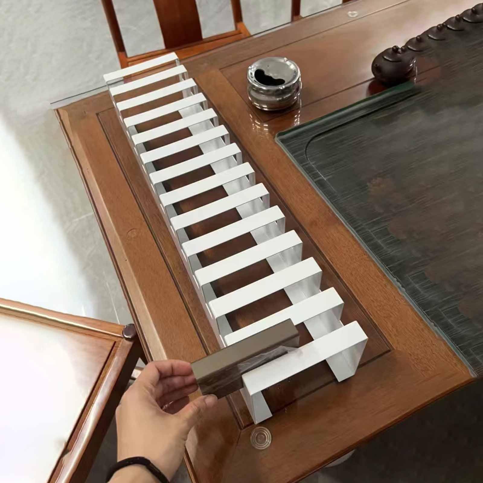 Étagère carrelage de bureau support métal verre marbre magasin