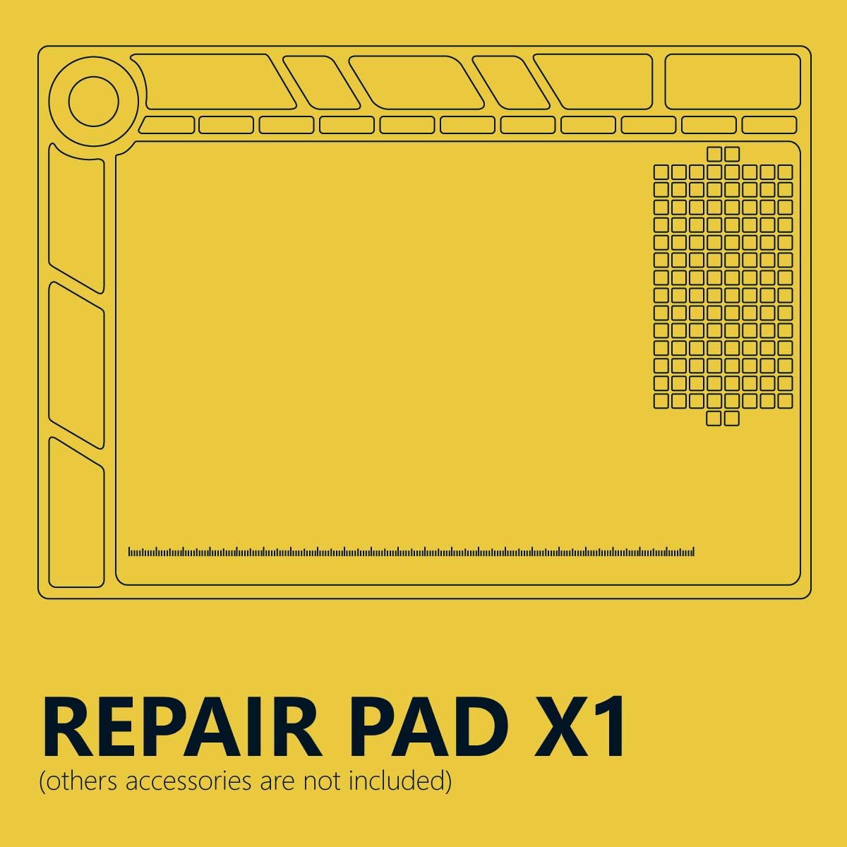 Tор Rаtеd Heat Insulation Silicone Magnetic Mat, Repair Kit Screw Storage Non-Slip Tool Parts Pad, Heat Gun BGA Soldering Iron Heat Resistant Mat, Phone or Computer Repair Replacement for S-140 (35 X 25CM)