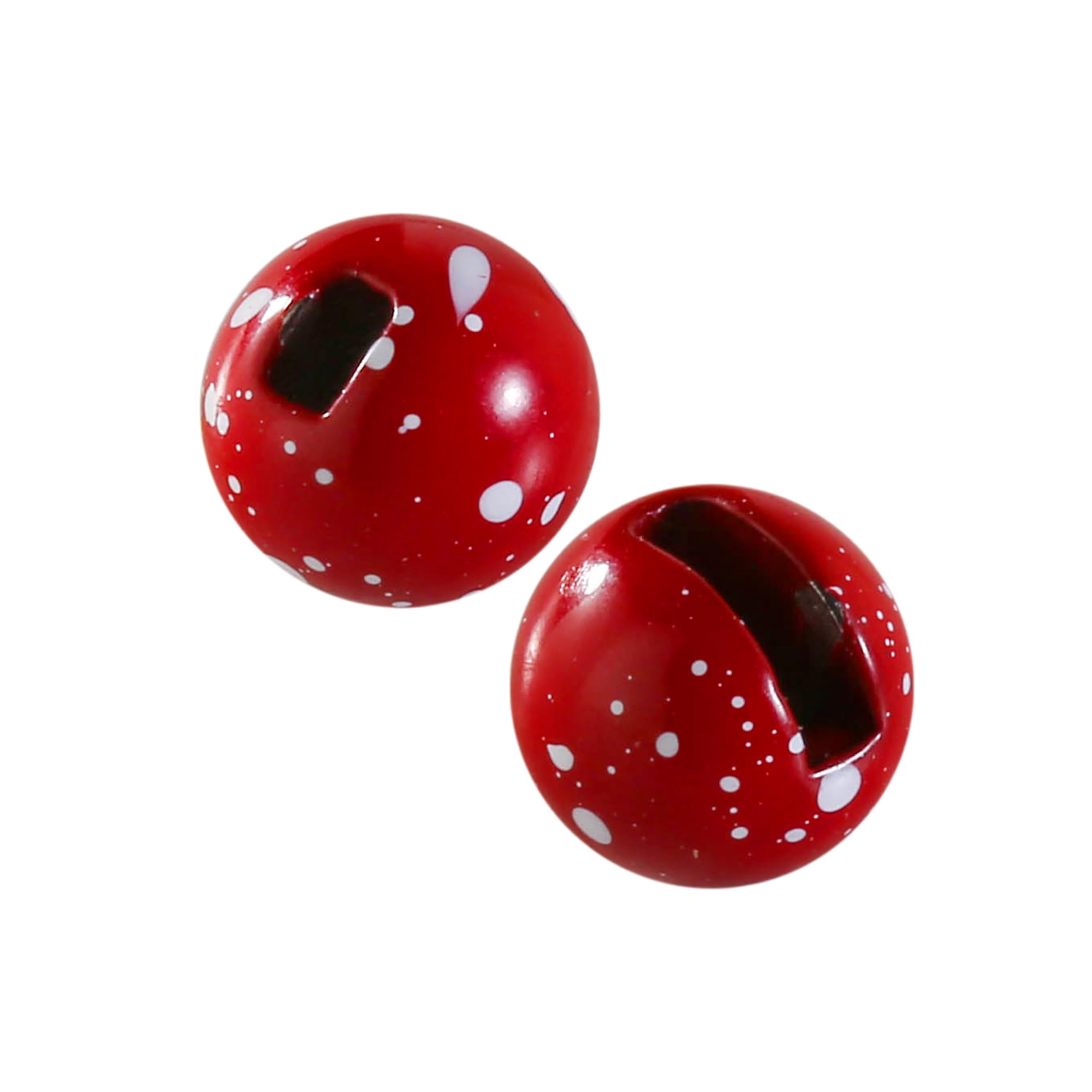 Temorah 35 Colors 2.0-6.4mm Slotted Tungsten Beads for Fly Tying (White Red, 2.0mm(5/64'') 50PCS)