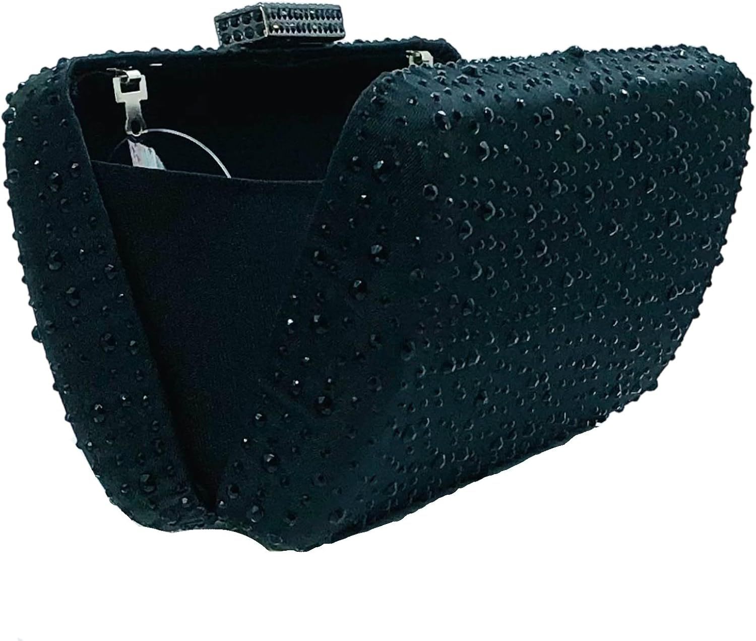 Boutique De FGG Elegant Women Crystal Clutch Purse Formal Evening Bags Wedding Handbags Cocktail Rhinestone Clutch Purse,Mini - Image 5