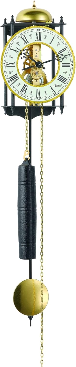 Hermle New Skeleton Wall Clock Brass 70731000711,Germany