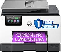 Vista 1 de HP OfficeJet Pro 9135e Impresora todo en uno, a color, impresora para pequeñas y medianas empresas, impresión, copia, escaneo, fax, inalámbrica, 3