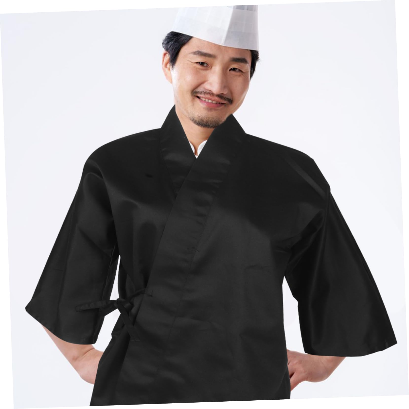 Ropa de Trabajo de Chef Japonesa Chaqueta Kimono Estilo Tradicional para Restaurantes de Sushi de Tela Japonesa para Hombre y Mujer