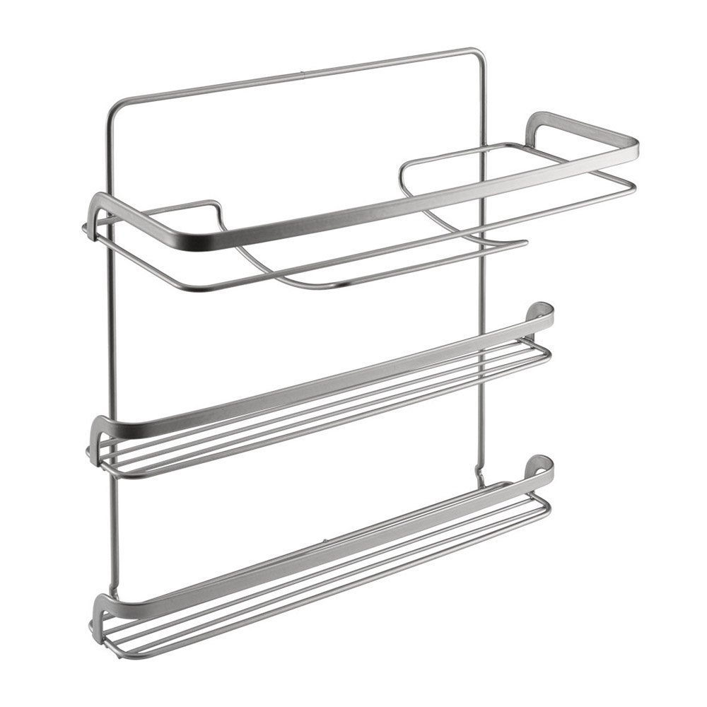 Soporte de 3 rollos Metaltex Eureka gris de cocina con revestimiento Polytherm