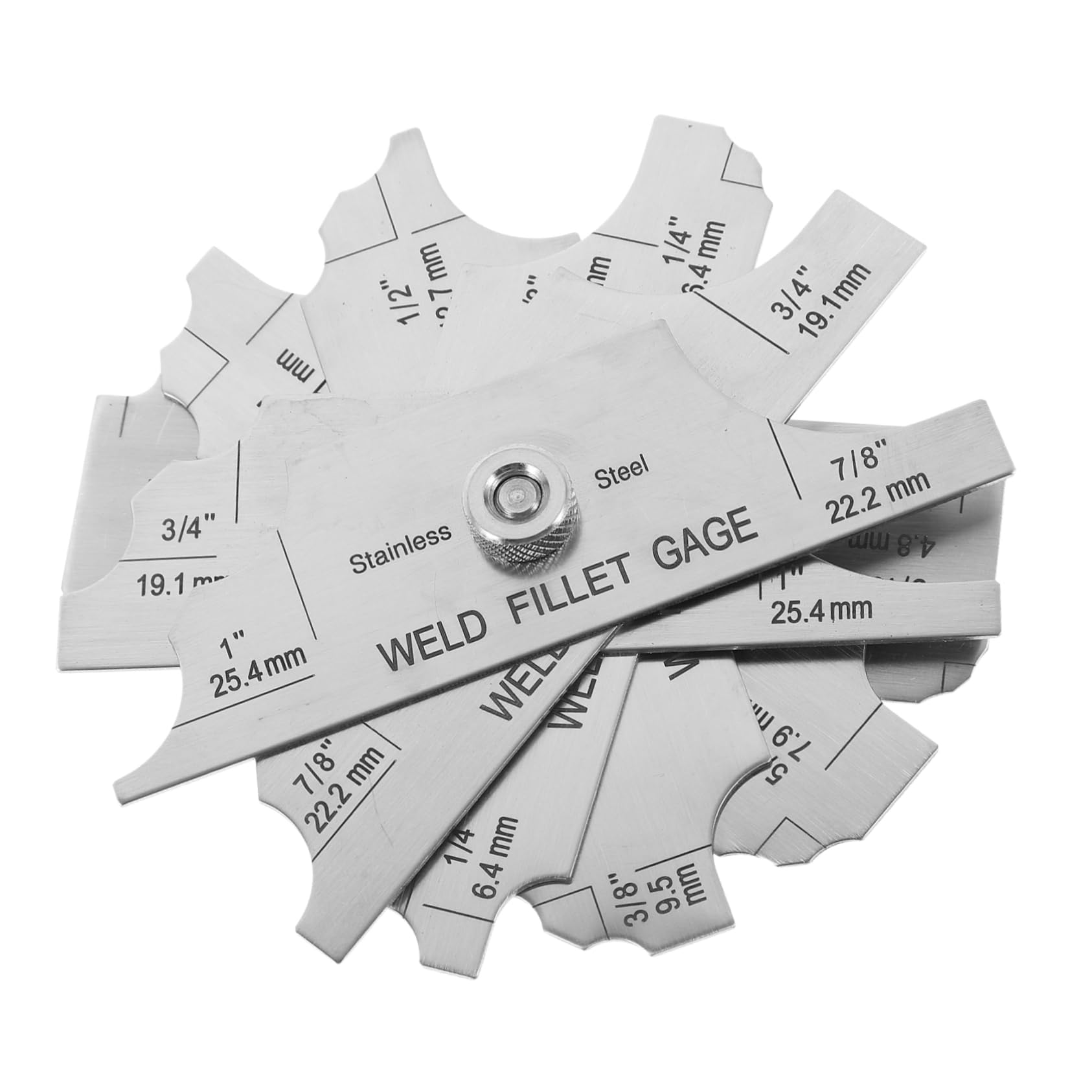 PRETYZOOM 1 Set Weld Gauge Welding Welder Depth Gauges Home Inspection Tools Gauge for Bridges Gauge for Shipbuilding Gauge for Boilers Thickness Gauge Silver Stainless Steel