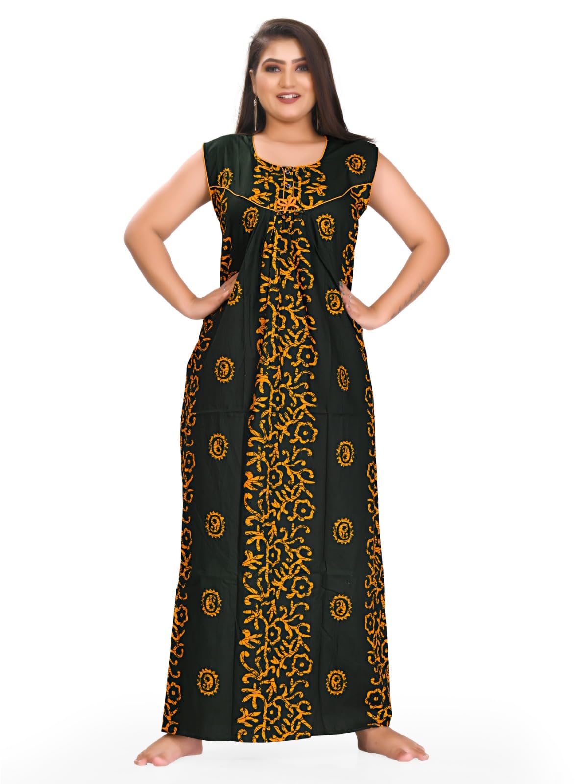 FabimiWomen's Sleeveless Cotton Nightgown in XL Size - Comfort and Style Combined!