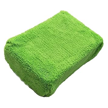 SalLady Truck Auto Waxing Car Microfiber Applicator Rectangle Mesh Reusable Soft Lightweight Portable Wax Foam Sponge with Pocket