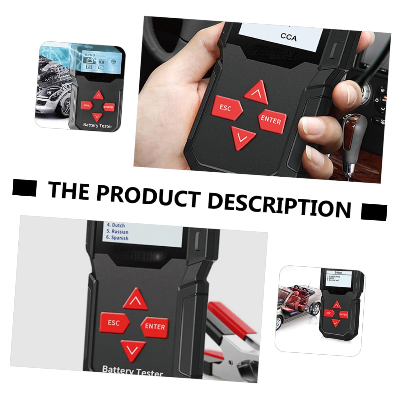 Luxshiny 1Set Car Battery Tester Diagnostic Tool for Battery Health to Use Battery Testing Equipment for Vehicles Portable and Durable Design