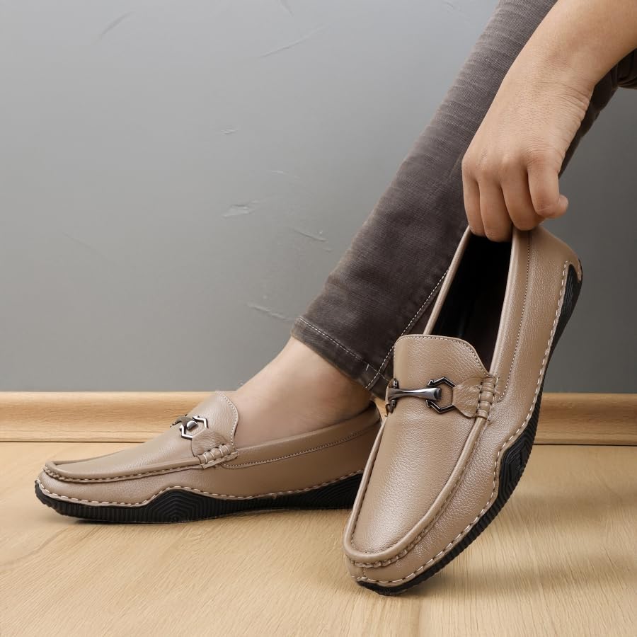 Image of WUGATTI Men's Suede Office Wear, Trendy & Lightweight Slip-On Loafers
