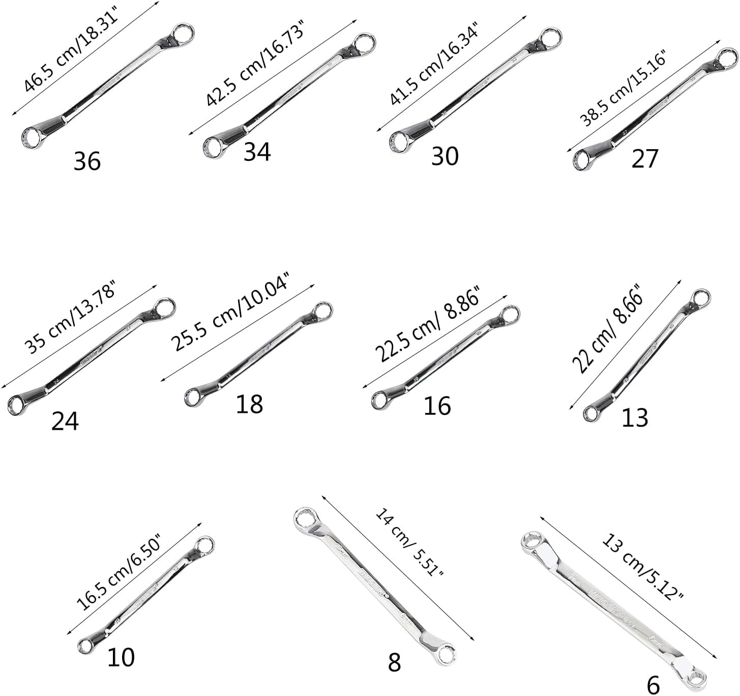 Heavy-duty Metric Ratchet Wrench Double Box End Resistance Body For Durability Extended Life Ratchet Double Box End Ratcheting