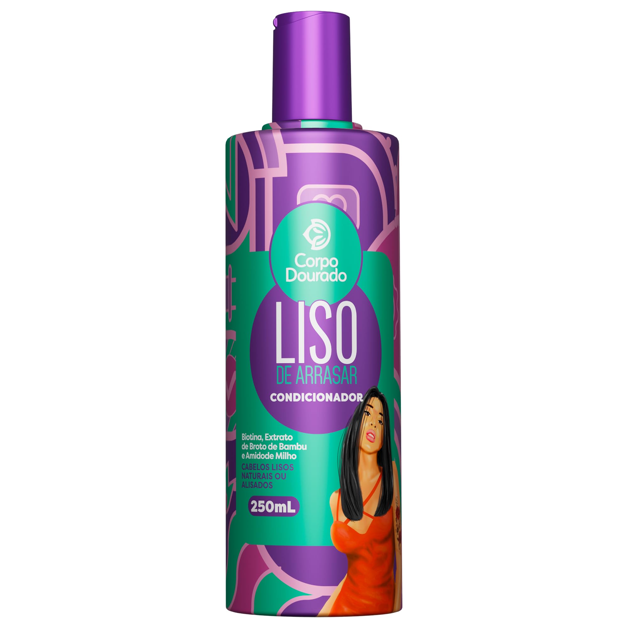 Corpo Dourado Condicionador Liso de Arrasar | Alinhamento perfeito para fios lisos | 250g