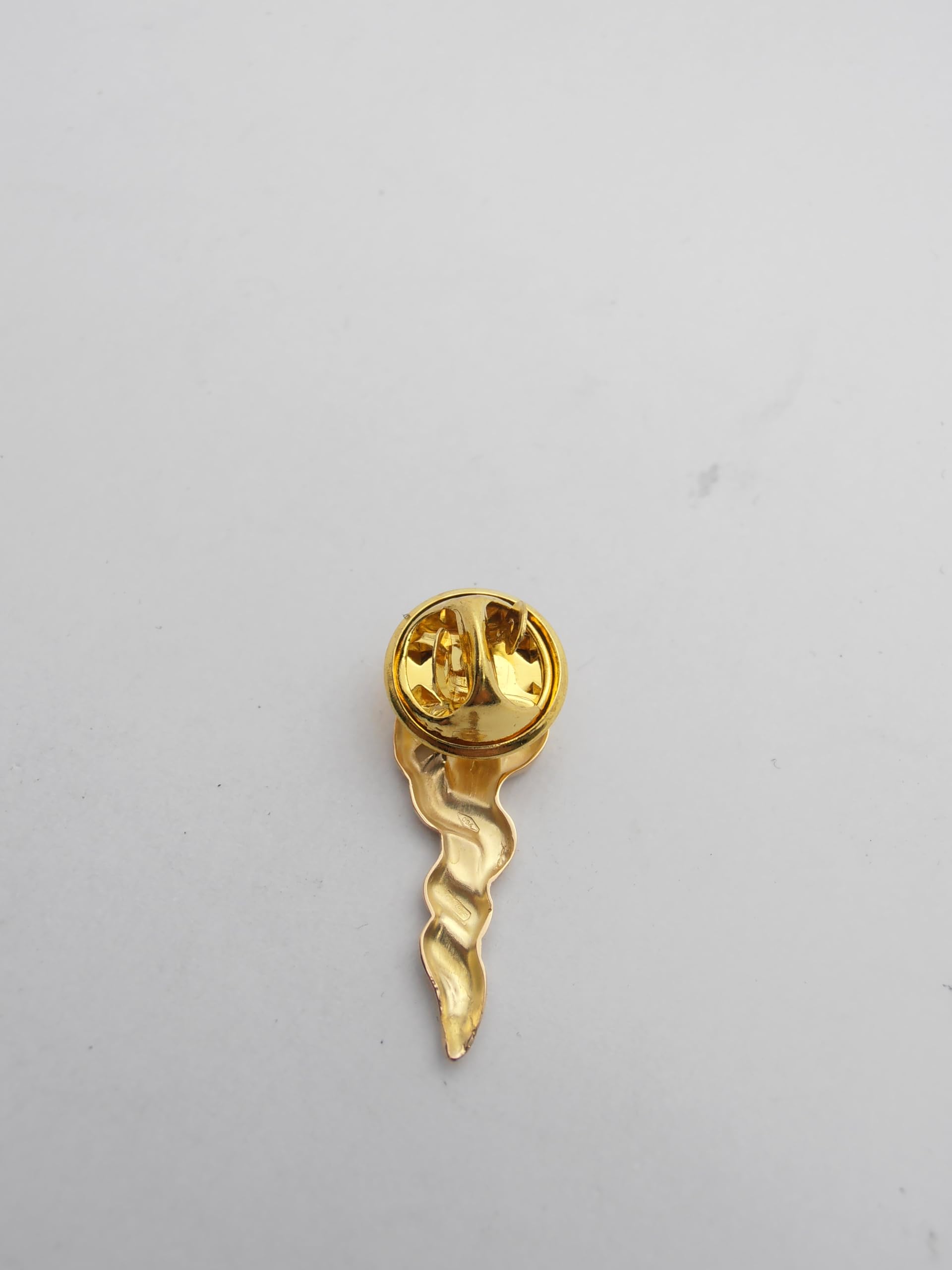 Bastone di Esculapio : Spilla da giacca in Oro Giallo 18 Kt (750 millesimi) - Asclepio - Medici - Medicina - Dottoressa - Dottori - Dottore - Simbolo