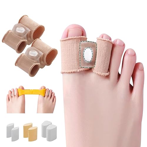 Pitoyteck - Adjustable Big Toe Separators for Women & Men Bunion Corrector & Hammer Toes Straightener, Silicone Spacers for Overlapping Toes, Corn Relief & Foot Pain Support, Soft Gel Protectors