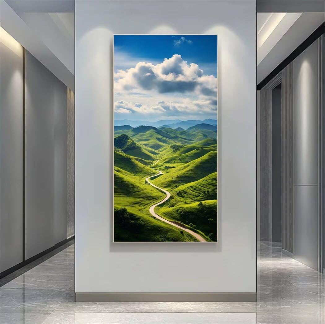 Diamond Art Painting Kits for Adults 80x160cm, 5D Large Diamond Painting Natural Landscape Full Round Drill Gem Art Mountains Crystal Cross Stitch Paint by Numbers for Home Wall Decor Gifts -LR1131