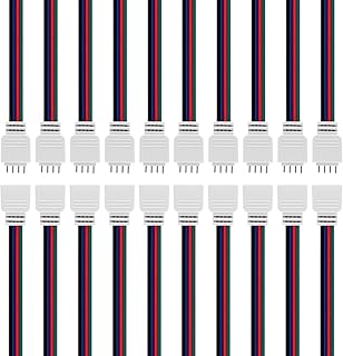 BTF-LIGHTING 4PIN JST SM LED Connector 10Pare 22AWG 15cm Male Female Connector for LED Strip 4pin PWM SMD FCOB RGB