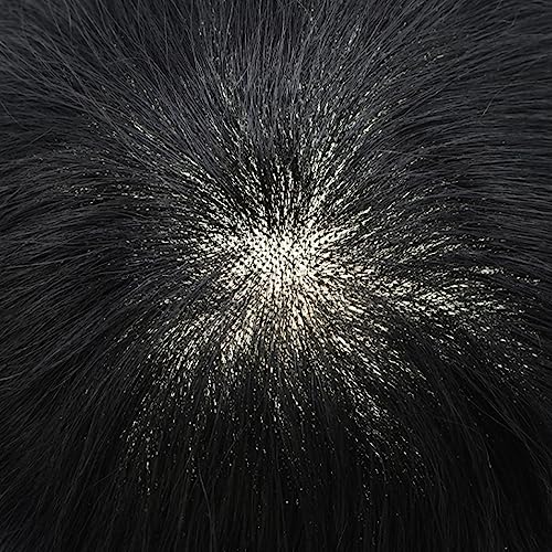 Lyrical Hair Toupee For Men Natural Looking Human Hair Fine Mono Lace Men Replacement Hair System Pu Poly Skin Around Durable Wig Hairpiece 7X10, Jet Black 1# #TOP5