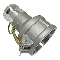 Vista 3 de Gloxco Tipo de aluminio DA leva y ranura de manguera de montaje, reductor, 3 "Camlock hembra x 2" Camlock macho (CAM-3020-DA-AL)