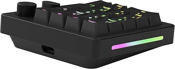 GLORIOUS GMMK Macro Pad - Black Mechanical Numpad - 10 Key USB Keypad - Hotswap, Programmable Volume Knob, RGB Backlit, Wired & Wireless Bluetooth- Gaming Keyboard Number Pad