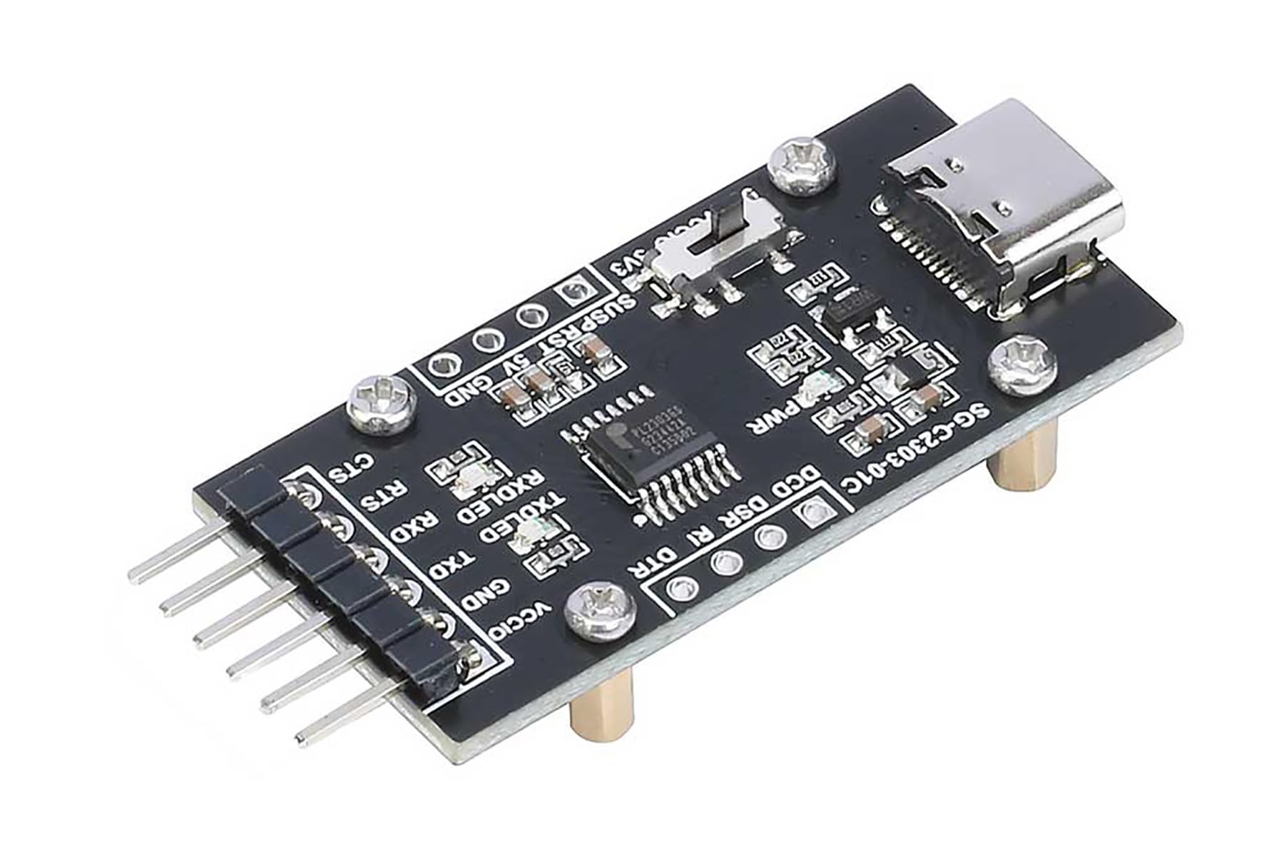 PL2303 USB to TTL UART Serial Port Module for Raspberry Pi 5 Type-C 3.3V/5V