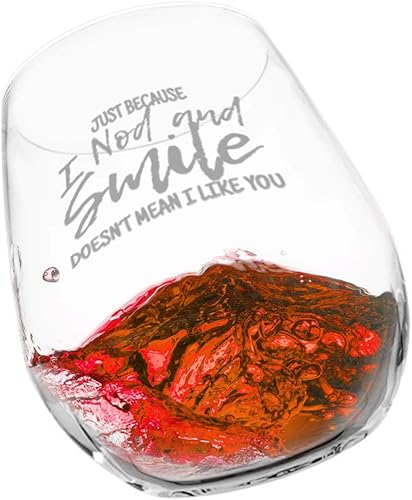 Miniatura 5 de Juego de 4 copas de vino divertidas de crudo y grosero (15 onzas) - Regalos novedosos de cristalería para mujeres, fiesta divertida, evento,