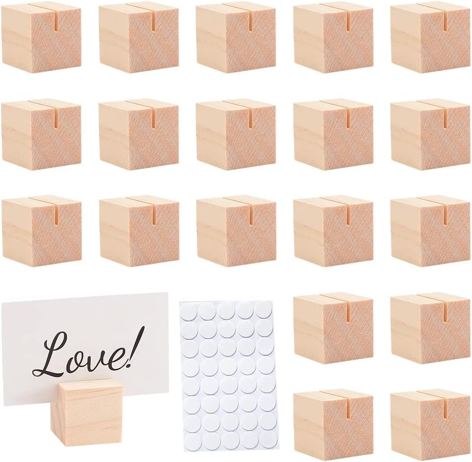 Marque-place porte-cartes stable en bois : ne laissez plus vos photos de table s'envoler