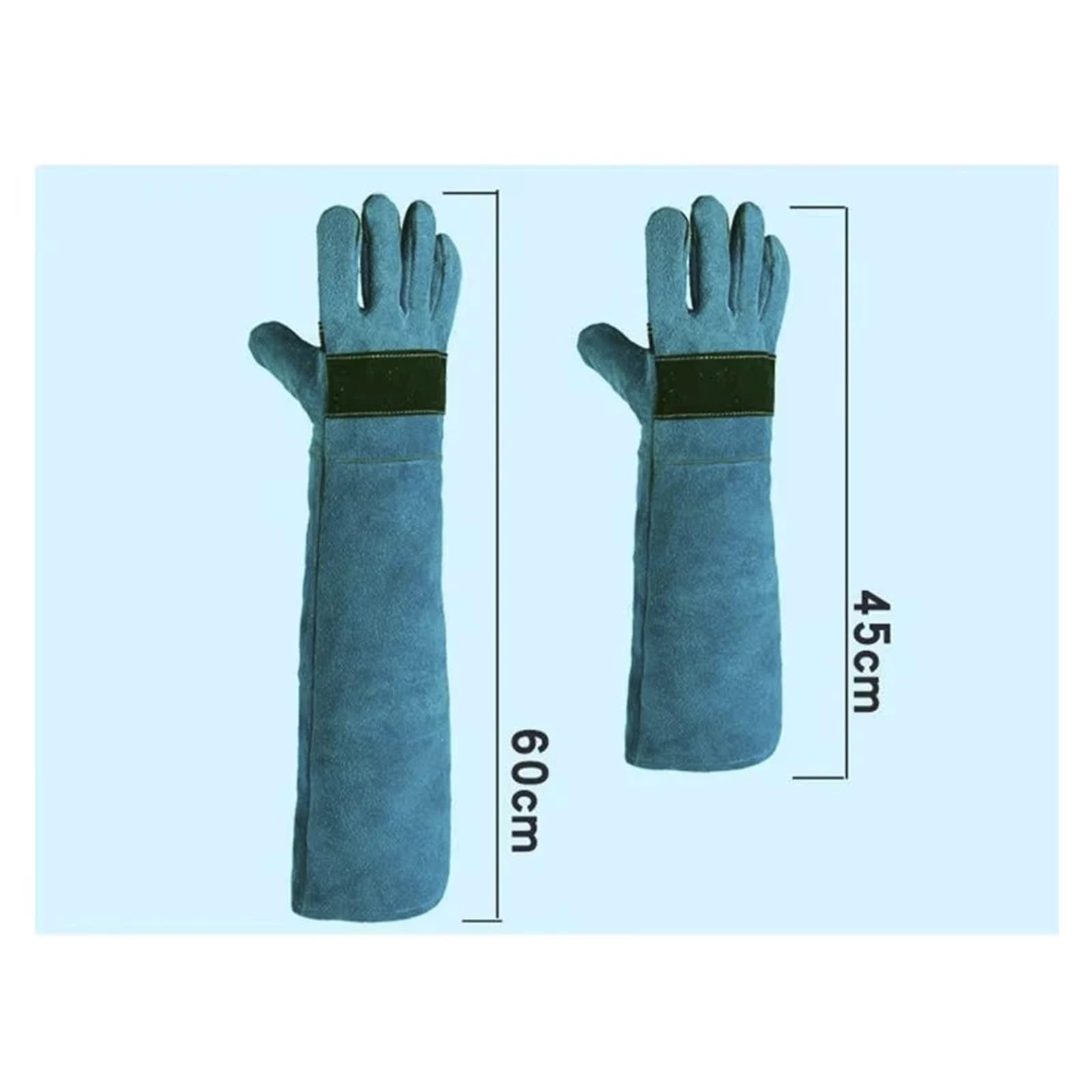 Guanti da lavoro lunghi anti-spina, guanti giardino in pelle traspirante, di protezione Guanti da Giardinaggio Donna(Color1-60cm)