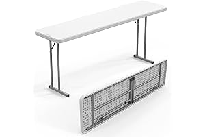 VINGLI 6 FT Narrow Folding Table: Space-Saving Solution for Every Occasion