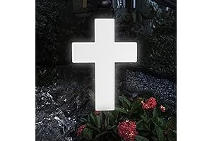 Green Pastures Solar Lighted Garden Cross Stake