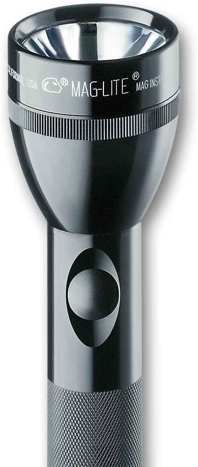 Maglite Heavy-Duty Incandescent 3-Cell C Flashlight in Display Box, Black