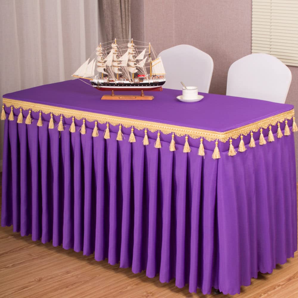 Couverture de table rectangulaire violette pour vos réunions de famille et repas de Noël