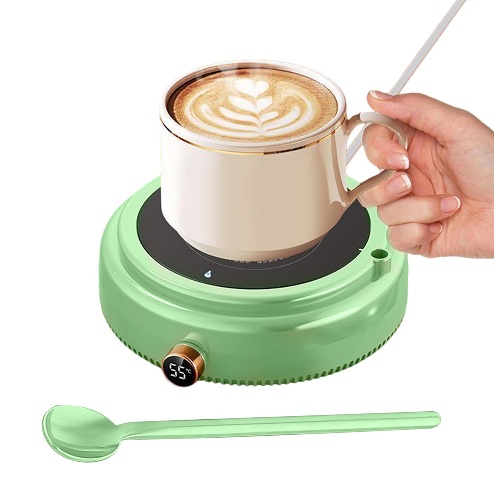 Calentador de taza de café que evita que tu té o leche se enfríen mientras trabajas