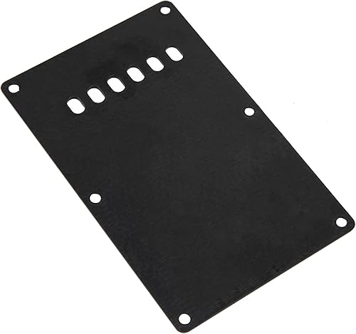 Miniatura 4 de Placa trasera de guitarra Yootones de 6 agujeros, cubierta de cavidad de trémolo, compatible con guitarras Fender Stratocaster ST SQ Squier (negro)