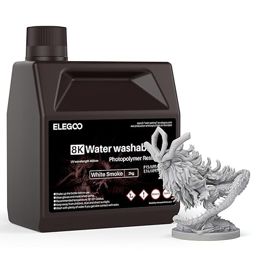 Vista 52 de ELEGOO - Resina rápida lavable con agua para Impresora 3D. Azul traslúcido