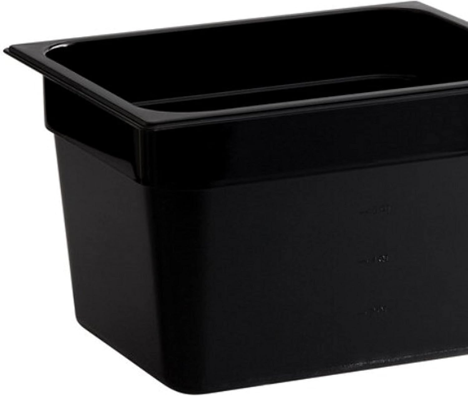 TrueCraftware- Half Size 8” Deep Polycarbonate Food Pan Black Color- Commercial Restaurant Food Storage Containers Hotel Pans for Catering Buffets Restaurants Fruits Vegetables Corns