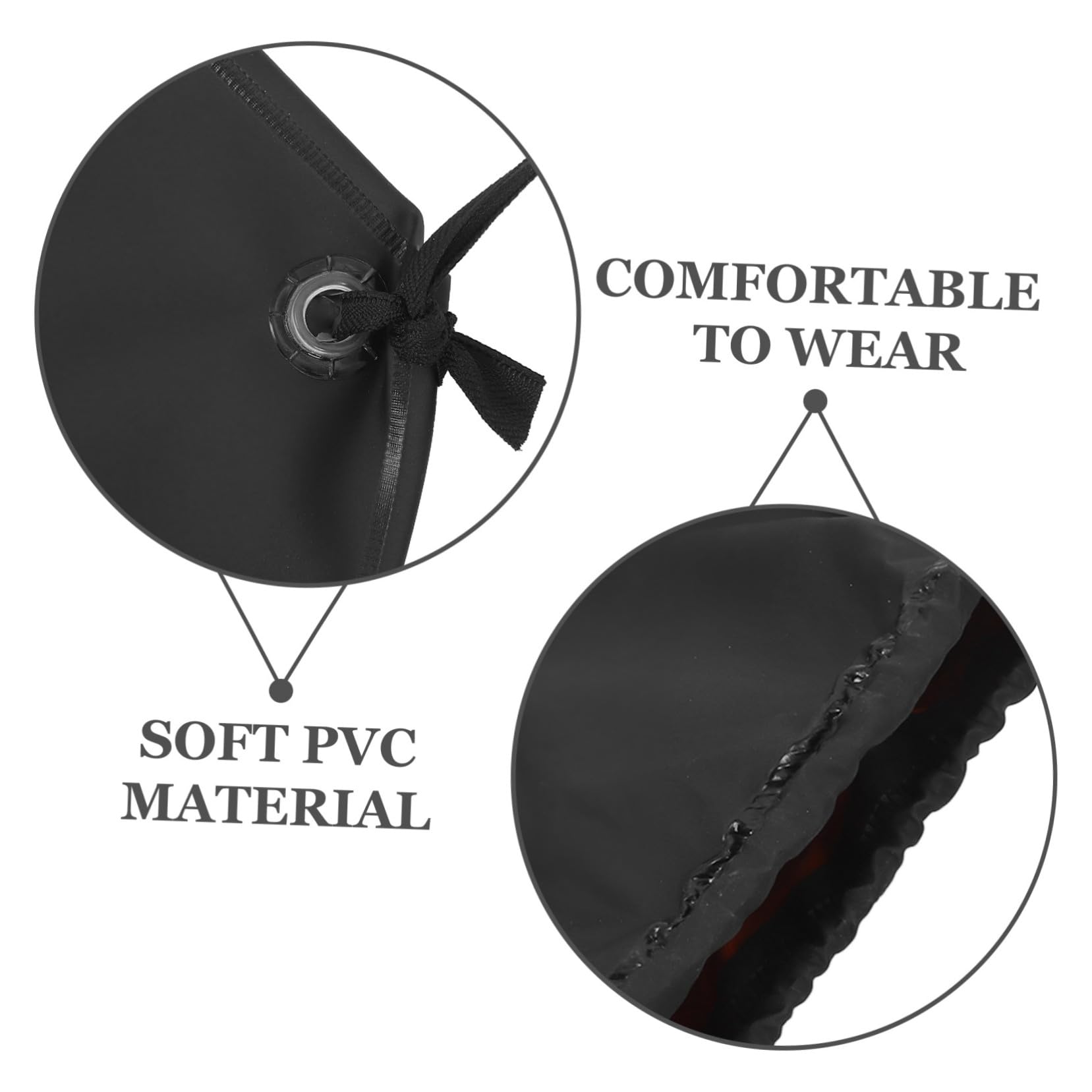 Wasserdichte Pvc küchenschürze Schwarz rot Ölbeständig Verstellbar mit Langen Ärmeln Dickes Material Schmutzabweisend für Kochen Backen Gartenarbeit und Hausarbeit