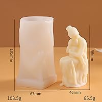 Vista 2 de Fondant molds 2pcs Aromatherapy Candle Decoration Mold for Mother's Epoxy Silicone Mold Chocolate Cake Mold,A