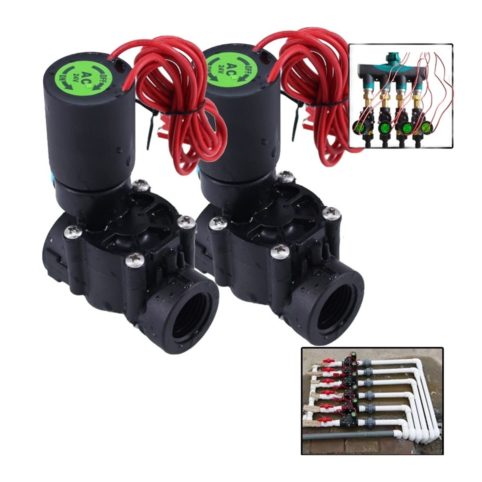 Smart Sprinkler Timer per irrigazione Tuya Smart Home Controllo Wi-Fi Valvola dell'acqua elettrica Elettrovalvole Timer per acqua 24V Controllo automatico del livello dell'acqua Valvola a sfera Trac